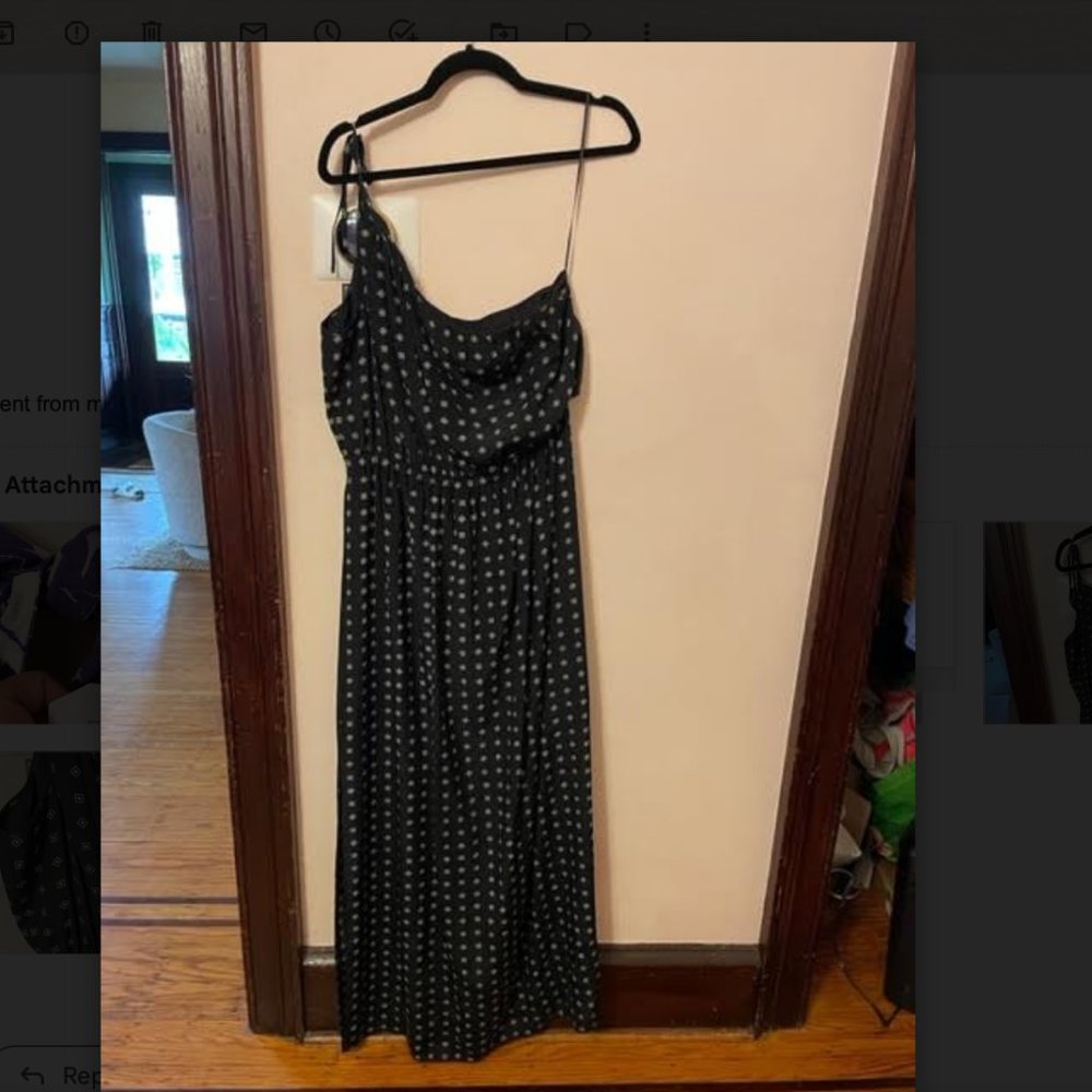 Madewell one strap black maxi dress
